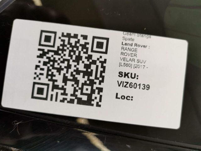 bontott LAND ROVER RANGE ROVER VELAR Bal hátsó Ablak