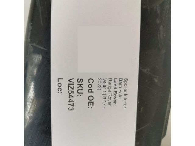 bontott LAND ROVER RANGE ROVER VELAR Első Lökhárító Légterelő