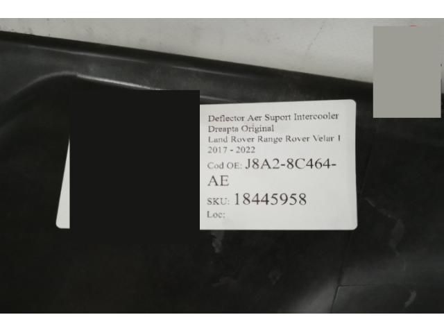 bontott LAND ROVER RANGE ROVER VELAR Intercooler Légterelő