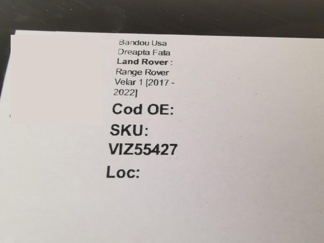 bontott LAND ROVER RANGE ROVER VELAR Jobb első Ajtó Díszléc