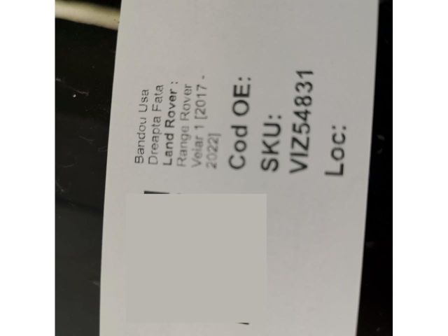 bontott LAND ROVER RANGE ROVER VELAR Jobb első Ajtó Díszléc