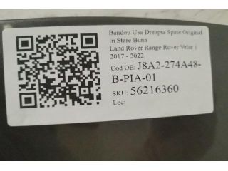 bontott LAND ROVER RANGE ROVER VELAR Jobb hátsó Ajtó Díszléc