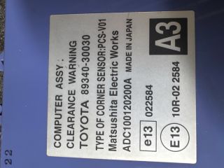 bontott LEXUS GS Tolatóradar Elektronika