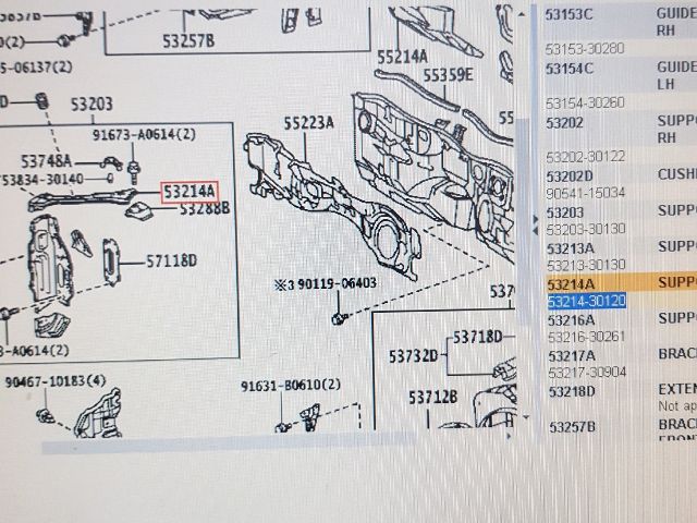 bontott LEXUS GS Vízhűtő Radiátor Tartó