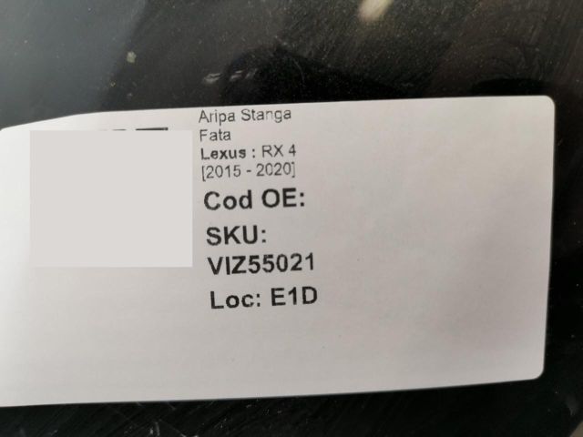 bontott LEXUS RX Bal első Sárvédő