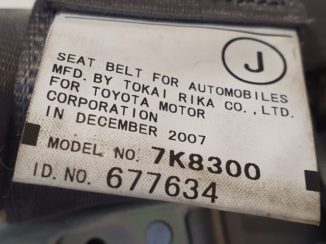 bontott LEXUS RX Bal hátsó Biztonsági Öv