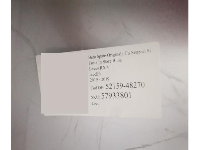 bontott LEXUS RX Hátsó Lökhárító (Részeivel)