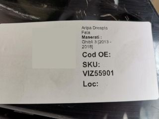 bontott MASERATI GHIBLI Jobb első Sárvédő