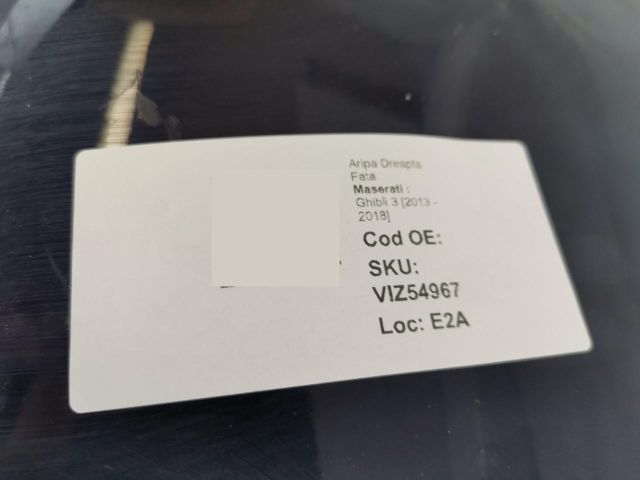 bontott MASERATI GHIBLI Jobb első Sárvédő