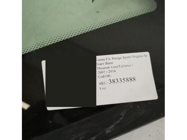 bontott MASERATI GRAN TURISMO Jobb hátsó Fixüveg (Ajtóban)