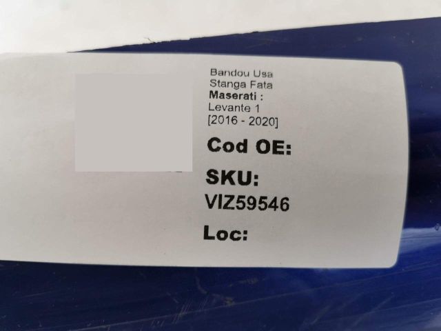 bontott MASERATI LEVANTE Bal első Ajtó Díszléc