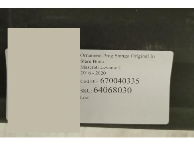 bontott MASERATI LEVANTE Bal első Küszöb Díszléc