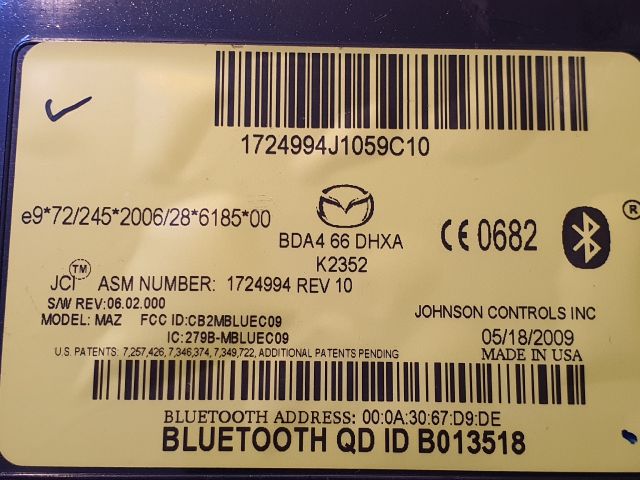 bontott MAZDA 3 Bluetooth Elektronika
