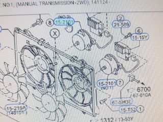 bontott MAZDA 6 Hűtőventilátor