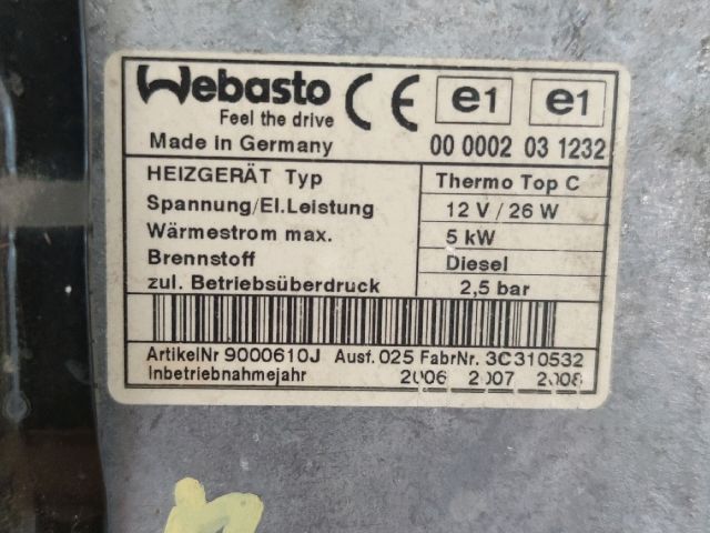 bontott MAZDA 6 Állófűtés (Részeivel)