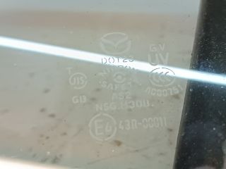 bontott MAZDA 6 Bal C Oszlop Oldalablak Üveg