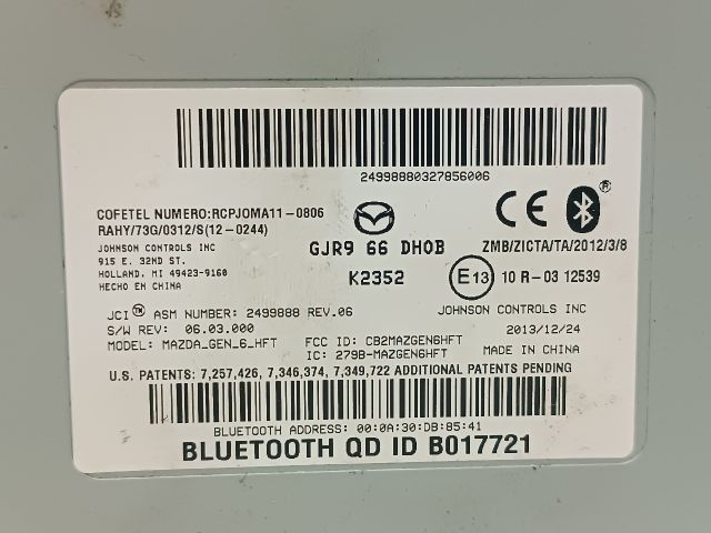 bontott MAZDA 6 Bluetooth Elektronika