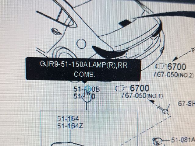 bontott MAZDA 6 Jobb Külső Hátsó Lámpa