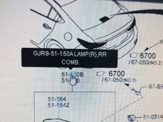 bontott MAZDA 6 Jobb Külső Hátsó Lámpa