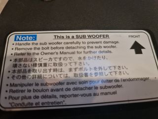 bontott MAZDA 6 Mélynyomó Hangszóró