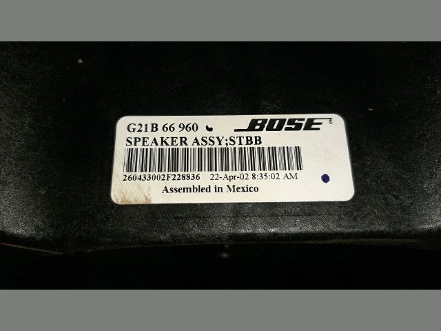 bontott MAZDA 6 Mélynyomó Hangszóró