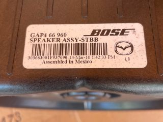 bontott MAZDA 6 Mélynyomó Hangszóró