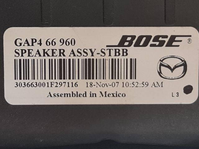 bontott MAZDA 6 Mélynyomó Hangszóró