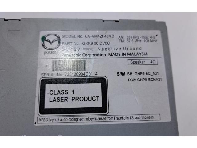 bontott MAZDA 6 Navigációs Fejegység