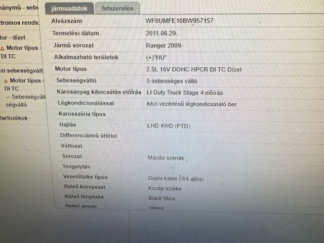 bontott MAZDA BT-50 Első Differenciálmű