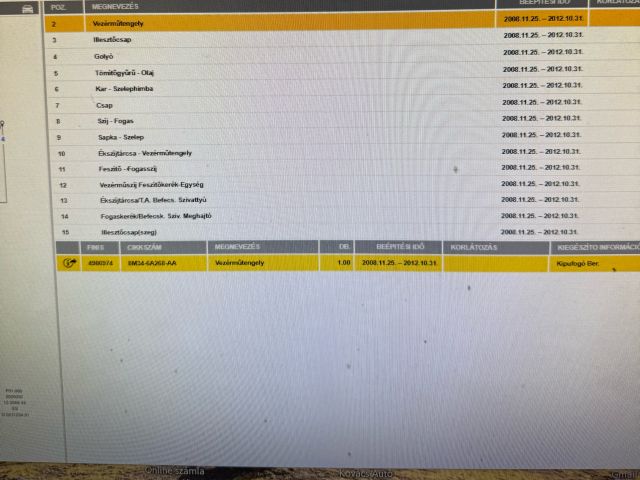 bontott MAZDA BT-50 Vezérműtengely (Magában)