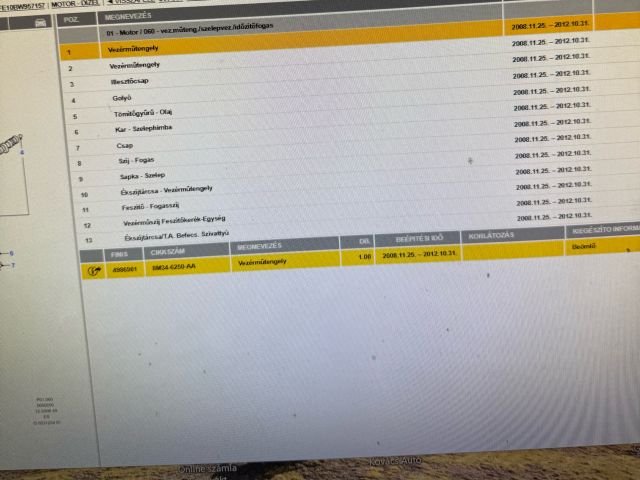 bontott MAZDA BT-50 Vezérműtengely (Magában)