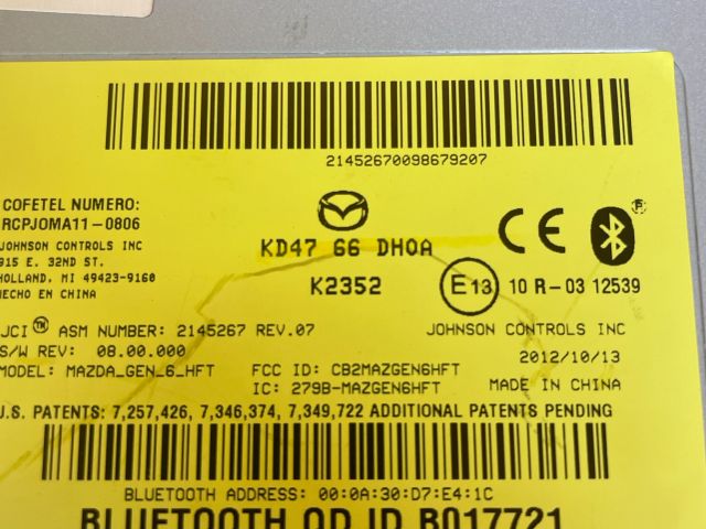 bontott MAZDA CX-5 Bluetooth Elektronika