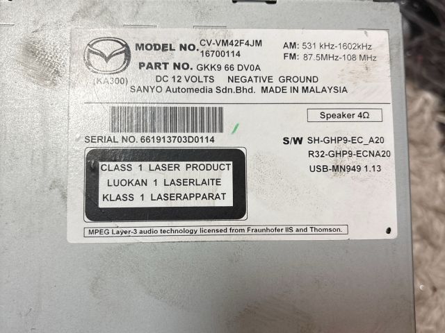 bontott MAZDA CX-5 Rádió / CD