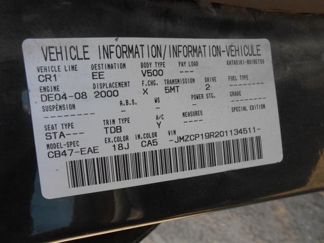 bontott MAZDA PREMACY Motor (Fűzött blokk hengerfejjel)