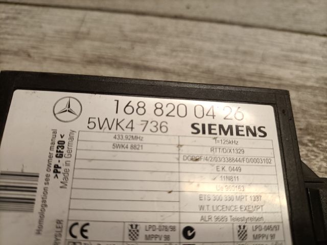 bontott MERCEDES-BENZ A-CLASS Immobilizer Elektronika