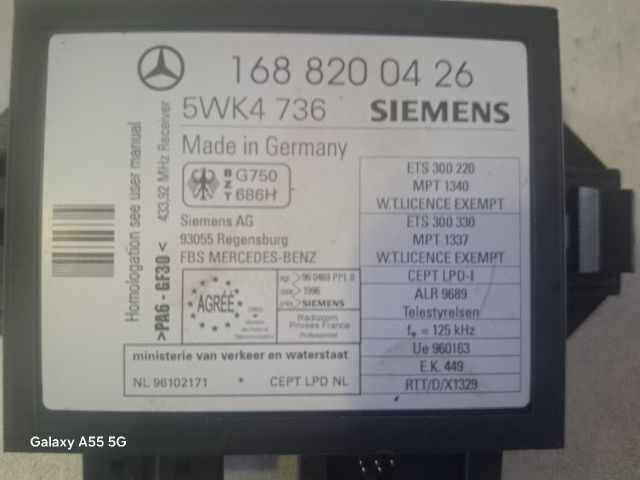 bontott MERCEDES-BENZ A-CLASS Immobilizer Elektronika