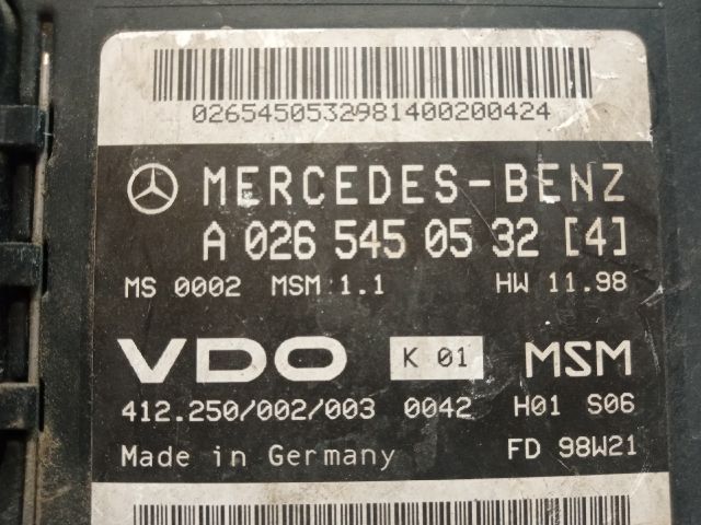 bontott MERCEDES-BENZ A-CLASS Motorvezérlő