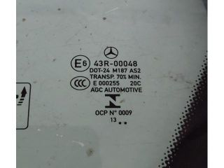 bontott MERCEDES-BENZ A-CLASS Bal C Oszlop Oldalablak Üveg