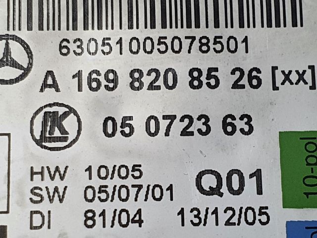 bontott MERCEDES-BENZ A-CLASS Bal hátsó Ajtó Vezérlőegység