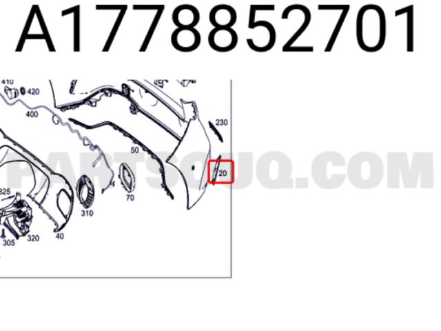 bontott MERCEDES-BENZ A-CLASS Bal hátsó Lökhárító Díszléc