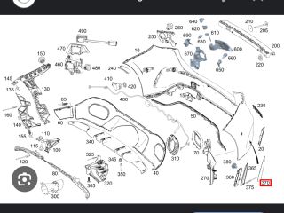 bontott MERCEDES-BENZ A-CLASS Bal hátsó Lökhárító Díszléc