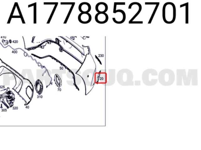 bontott MERCEDES-BENZ A-CLASS Bal hátsó Lökhárító Díszléc