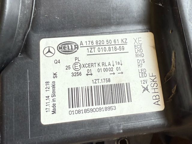 bontott MERCEDES-BENZ A-CLASS Bal Xenon Fényszóró