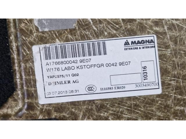 bontott MERCEDES-BENZ A-CLASS Csomagtér Kárpit