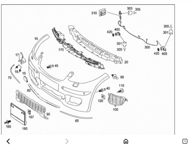 bontott MERCEDES-BENZ A-CLASS Első Tolatóradar Kábelköteg