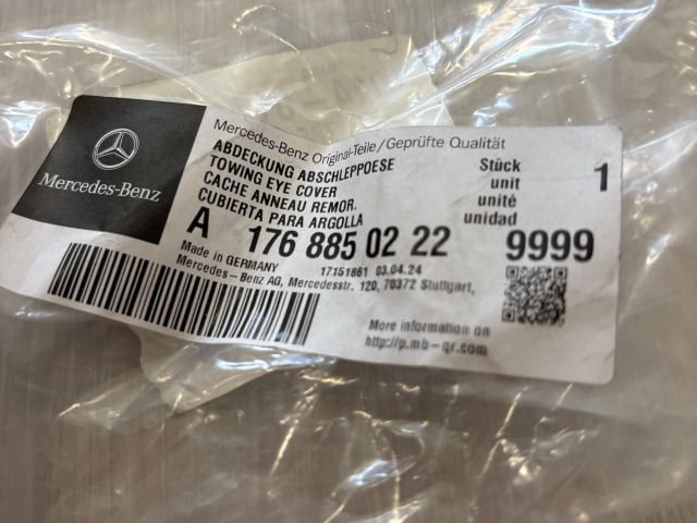 bontott MERCEDES-BENZ A-CLASS Hátsó Vonószem Burkolat