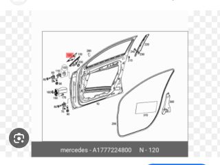 bontott MERCEDES-BENZ A-CLASS Jobb első Ajtó Díszléc