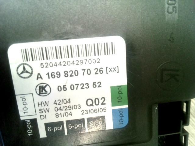 bontott MERCEDES-BENZ A-CLASS Jobb első Ajtó Vezérlőegység