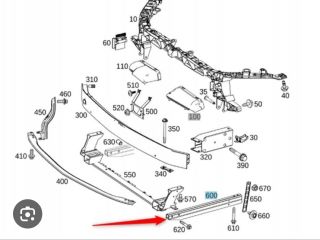bontott MERCEDES-BENZ A-CLASS Jobb első Lökhárító Merevítő Tartó (Fém)