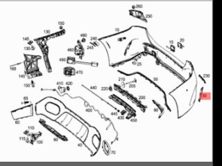bontott MERCEDES-BENZ A-CLASS Jobb hátsó Lökhárító Díszléc